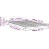 Lovos rėmas Balta 140 x 190 cm Kietos pušies mediena