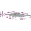Lovos rėmas Balta 150 x 200 cm Kietos pušies mediena
