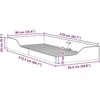 Lova Lovos rėmas Balta 90 x 210 cm Kietos pušies mediena