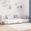 Lova Grindų lovos rėmas Betono pilka 100 x 200 cm Apdirbta mediena