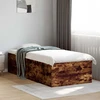 Lova Grindų lovos rėmas Dūminio ąžuolo 80 x 200 cm Apdirbta mediena
