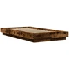Lova Grindų lovos rėmas Dūminio ąžuolo 80 x 210 cm Apdirbta mediena