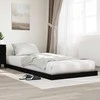 Lova Grindų lovos rėmas Juodas ąžuolas 75 x 190 cm Apdirbta mediena