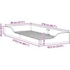 Lova Lovos rėmas Ruda 80 x 210 cm Kietos pušies mediena