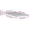 Lova Lovos rėmas Vaško ruda 90 x 220 cm Kietos pušies mediena