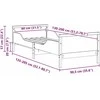 Lova Lovos rėmas su galvūgalio Balta 80 x 200 cm Apdirbta mediena