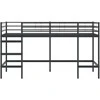 Lova Vaikų Lofto Lovos Rėmas Paprastas Juoda 107 x 203 cm Plienas