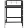 Lova Vaikų Lofto Lovos Rėmas Paprastas Juoda 75 x 190 cm Plienas