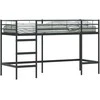 Lova Vaikų Lofto Lovos Rėmas Juoda 90 x 190 cm Plienas