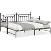 Lova Dienos lovos rėmas Juoda 90 x 200 cm Plienas