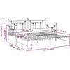 Dienos lovos rėmas Juoda 90 x 200 cm Plienas