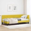 Lova Kampinė lovos konstrukcija Geltona 100 cm x 200 cm Aksomas