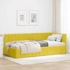 Lova Kampinė lovos konstrukcija Geltona 100 cm x 200 cm Aksomas