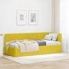 Lova Kampinė lovos konstrukcija Geltona 90 cm x 200 cm Aksomas