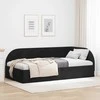 Lova Kampinė lovos konstrukcija Juoda 100 cm x 200 cm Aksomas