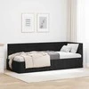 Lova Kampinė lovos konstrukcija Juoda 80 cm x 200 cm Aksomas