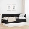 Lova Kampinė lovos konstrukcija Juoda 80 cm x 200 cm Aksomas