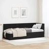 Lova Kampinė lovos konstrukcija Juoda 80 cm x 200 cm Aksomas