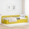 Lova Kampinė lovos konstrukcija Geltona 90 cm x 190 cm Aksomas