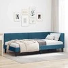 Lova Kampinė lovos konstrukcija Mėlyna 90 cm x 190 cm Aksomas