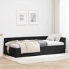 Lova Kampinė lovos konstrukcija Juoda 80 cm x 200 cm Aksomas