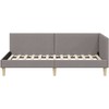 Lova Kampinė lovos konstrukcija su galvūgalio Taupe 90 cm x 200 cm
