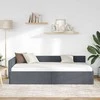 Lova Kampinė lovos konstrukcija Tamsiai pilka 90 cm x 200 cm Aksomas
