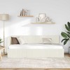 Lova Kampinė lovos konstrukcija Kreminė 80 cm x 200 cm Aksomas