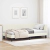 Lova Kampinė lovos konstrukcija Kreminė 90 cm x 200 cm Aksomas