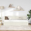 Lova Kampinė lovos konstrukcija Kreminė 80 cm x 200 cm Aksomas