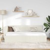 Lova Kampinė lovos konstrukcija Kreminė 90 cm x 200 cm Aksomas