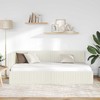 Lova Kampinė lovos konstrukcija Kreminė 100 cm x 200 cm Aksomas