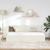 Lova Kampinė lovos konstrukcija Kreminė 90 cm x 190 cm Aksomas