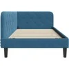 Lova Kampinė lovos konstrukcija Mėlyna 100 x 200 cm Aksomas