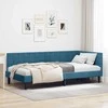 Lova Kampinė lovos konstrukcija Mėlyna 100 cm x 200 cm Aksomas