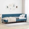 Lova Kampinė lovos konstrukcija Mėlyna 80 cm x 200 cm Aksomas