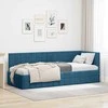 Lova Kampinė lovos konstrukcija Mėlyna 80 cm x 200 cm Aksomas