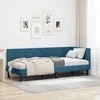 Lova Kampinė lovos konstrukcija Mėlyna 80 cm x 200 cm Aksomas