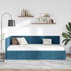 Lova Kampinė lovos konstrukcija Mėlyna 90 cm x 190 cm Aksomas