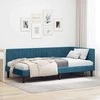 Lova Kampinė lovos konstrukcija Mėlyna 90 cm x 190 cm Aksomas
