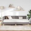 Lova Kampinė lovos konstrukcija su čiužiniu Kita 2 pcs Taupe audinys