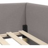 Lova Kampinė lovos konstrukcija Taupe 90 cm x 200 cm audinys