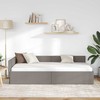 Lova Kampinė lovos konstrukcija Taupe 100 cm x 200 cm audinys