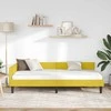 Lova Kampinė lovos konstrukcija Geltona 90 cm x 200 cm Aksomas