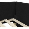 Lova Kampinė lovos konstrukcija Juodas 90 cm x 200 cm audinys