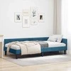 Lova Kampinė lovos konstrukcija Mėlyna 90 cm x 190 cm Aksomas