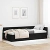 Lova Kampinė lovos konstrukcija Juodas 80 cm x 200 cm audinys