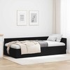 Lova Kampinė lovos konstrukcija Juodas 90 cm x 200 cm audinys