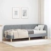 Lova Kampinė lovos konstrukcija Šviesiai pilka 80 x 200 cm audinys