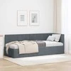 Lova Kampinė lovos konstrukcija Tamsiai pilka 80 cm x 200 cm Aksomas